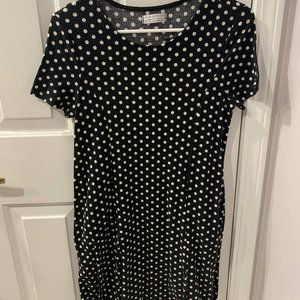 Urban Outfitters Polka Dot Tshirt Dress Black